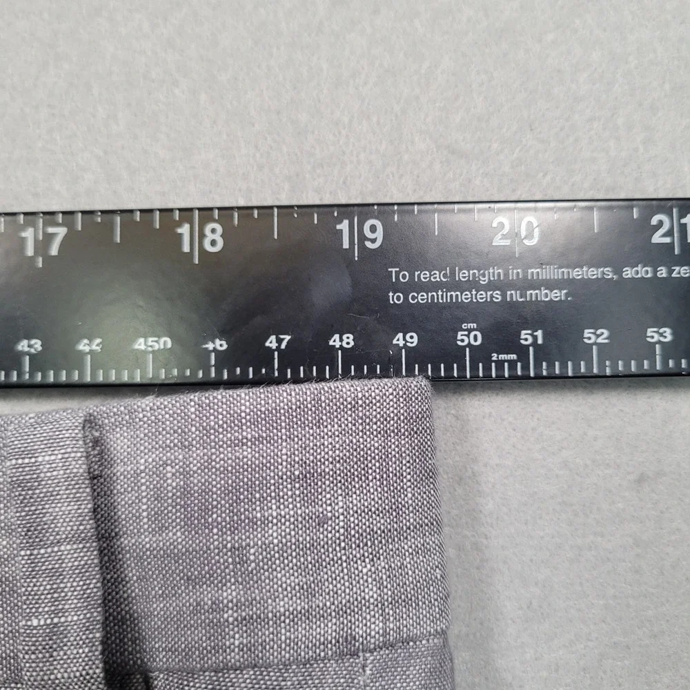 Bar III Mens Slim Fit 100% Linen Flat Front Dress Pants Gray 38x32 MLCOPC1Y00